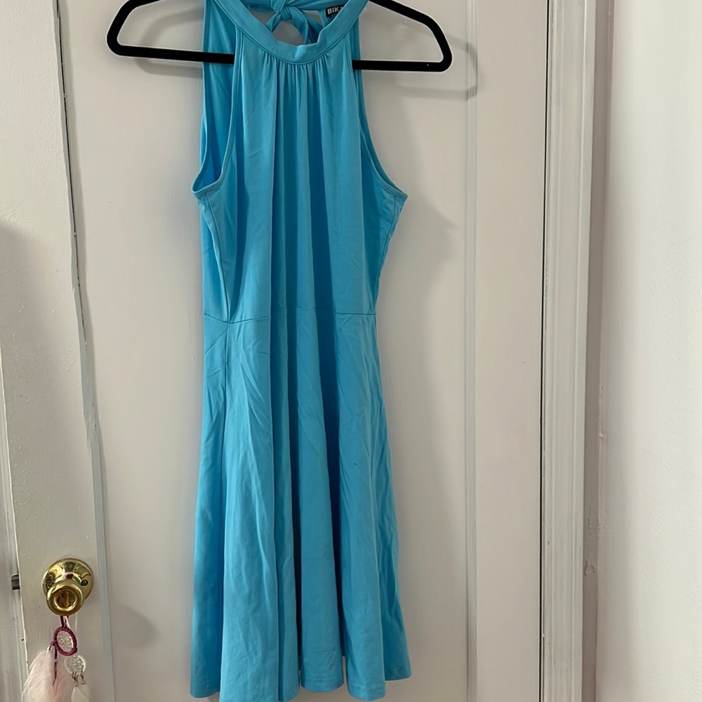Bikatu: blue halter dress (Medium)